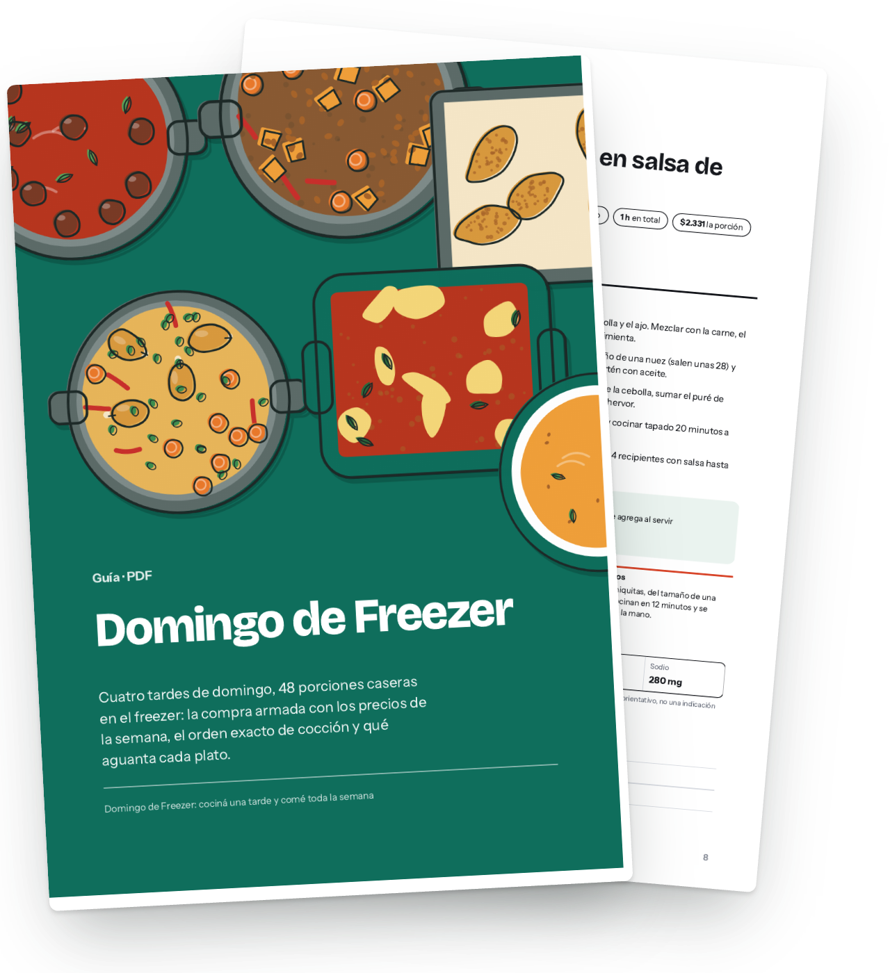 Páginas de Domingo de Freezer: cociná una tarde y comé toda la semana
